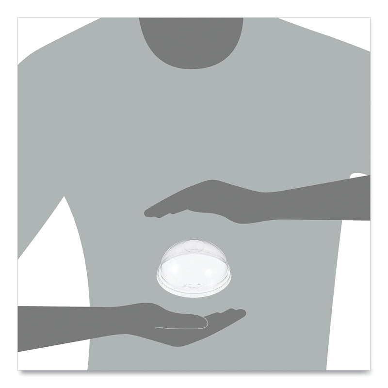 Dart® Plastic Dome Lid, Fits 5.5 oz to 26 oz Foam Cups, Clear, 1,000/Carton