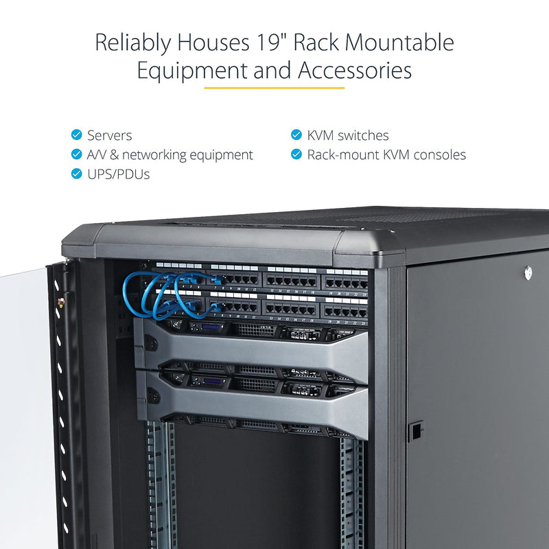 StarTech 32U Rack Mount Server Cabinet Enclosure (RK3236BKF)