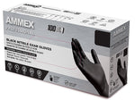 Ammex Professional Series Powder Free Nitrile Exam Gloves, Latex-Free, Small, Black, 100/Box, 10/Carton (ABNPF42100XX)