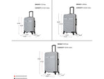 InUSA Resilience 3-Piece Hardside Spinner Luggage Set, Silver (IURESSML-SIL)