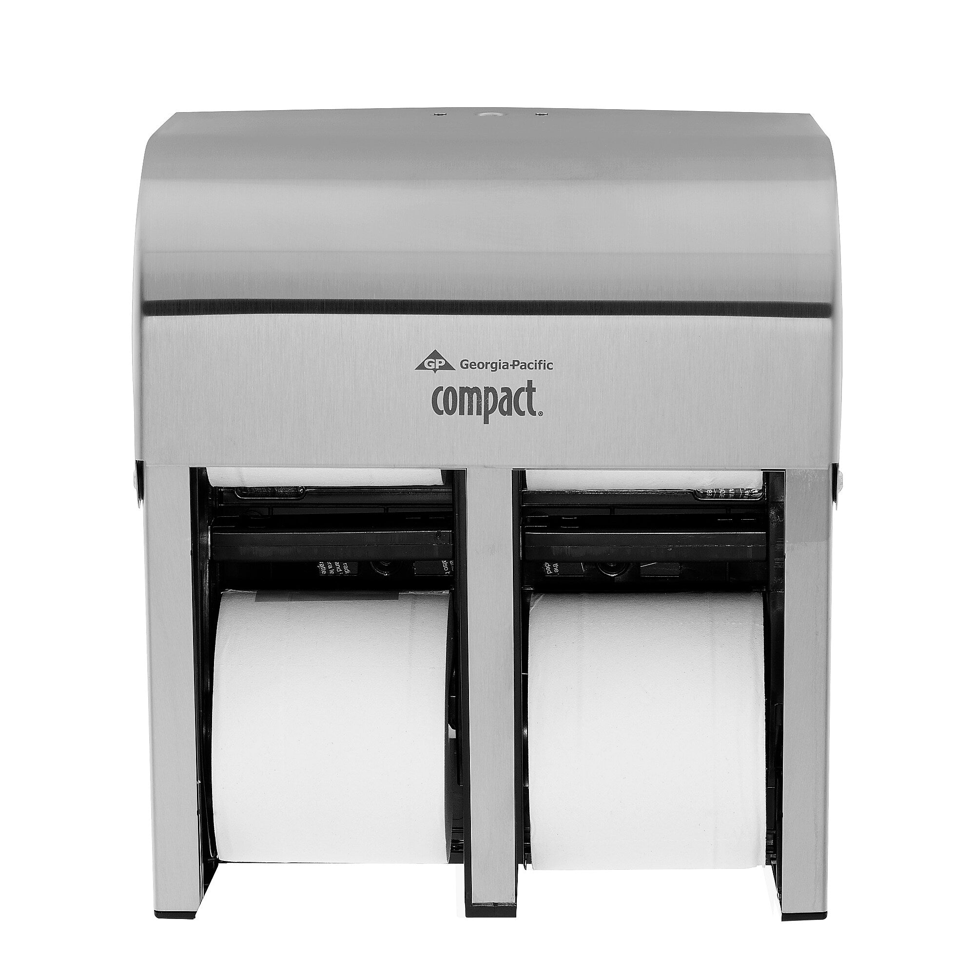 Compact 4-Roll Quad Coreless Toilet Paper Dispenser by GP PRO, Stainless Steel (56748)