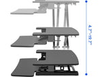 FlexiSpot M7 Series 40"W Manual Rectangular Adjustable Standing Desk Converter, Black (M7-E-40B)
