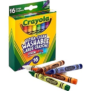 Crayola Washable Crayons, 16 / Box (52-3281)