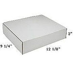 White Corrugated Mailers, 12-1/8" x 9-1/4" x 3", 50/Bundle