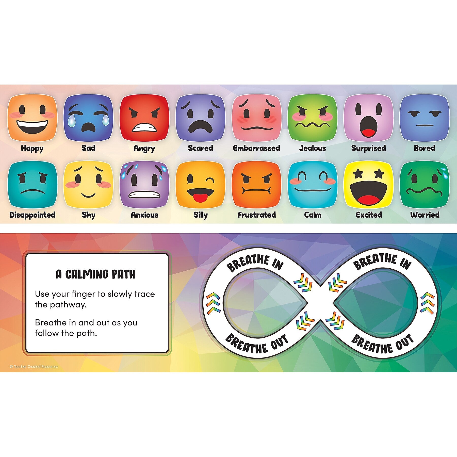 Teacher Created Resources Social-Emotional Mood Meters, 11.5" x 3.5", 36/Pack, 2 Packs/Bundle (TCR6052-2)