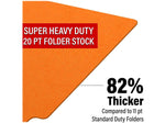 Medical Arts Press Heavy-Duty End Tab File Folder, Straight Cut, Letter-Size, Orange, 40/Box (S-09459-ORG)