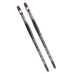 da Vinci TOP-ACRYL Oil and Acrylic Synthetic Bright Red-Brown Flat Brush, 2 Brushes/Pack (DVXVA7185K6-2)