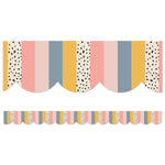 Carson Dellosa Education We Belong Scalloped Borders Per Bundle, 3"x 3', Stripes, 6/Bundle (CD-108493-6)
