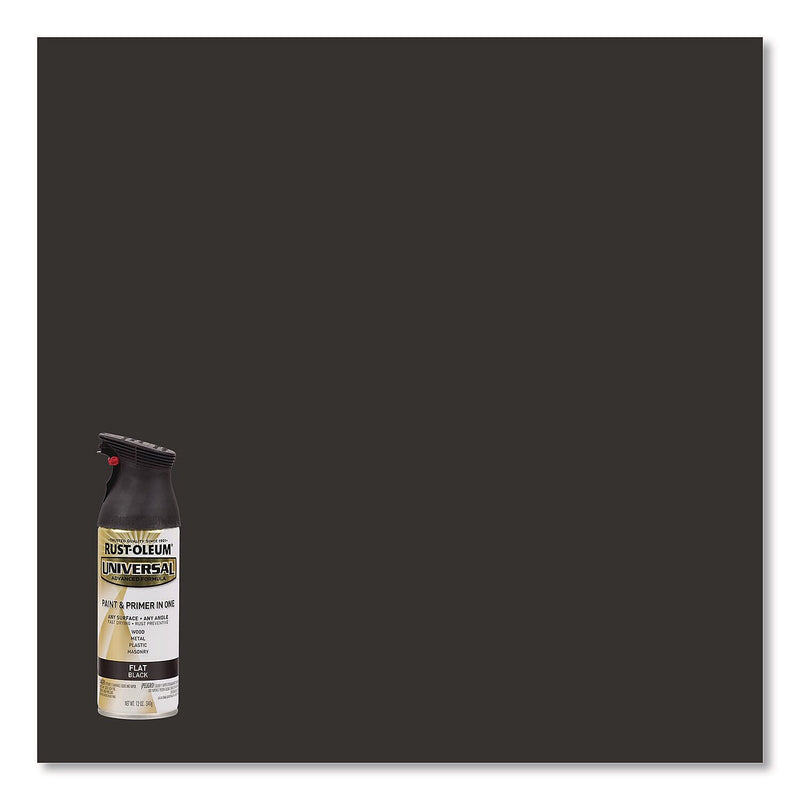 Rust-Oleum Universal Premium Spray Paint, Black, 12 oz., 6/Carton (245198)