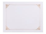 Better Office Certificate Holders, 8.75" x 11.25", White/Gold, 25 Certificate Holders/Pack (65259-25PK)