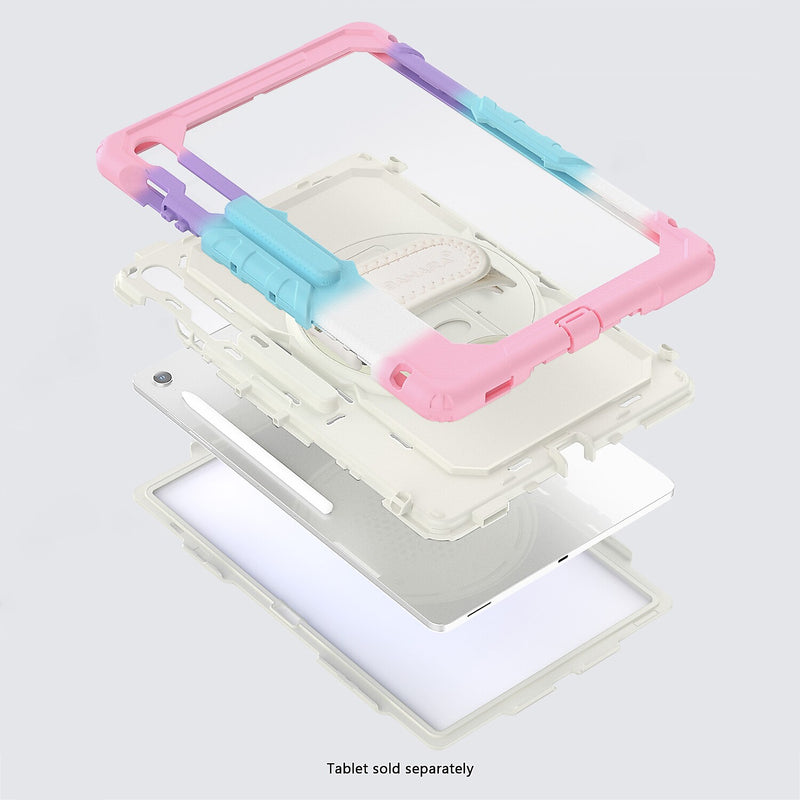 SaharaCase Raider Series TPU 13.1" Heavy Duty Case with Hand Strap for S10 FE+, Sunset Sorbet (TB00471)