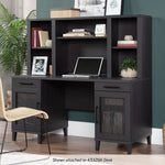 Sauder Tiffin Line 60"W Desktop Hutch, Raven Oak (433267)