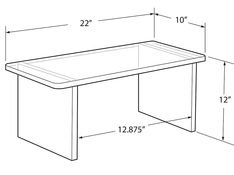 Azar Deluxe 22"W Riser, Clear, Each (515382)