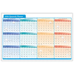 2026 ComplyRight Quarterly Planner 36" x 24" Yearly Dry Erase Wall Calendar, Red/Blue/Orange (J0061)