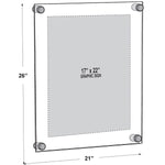 Azar Poster Holder, 21" x 26", Wall Mounted, Black, Acrylic (105528-BLK)