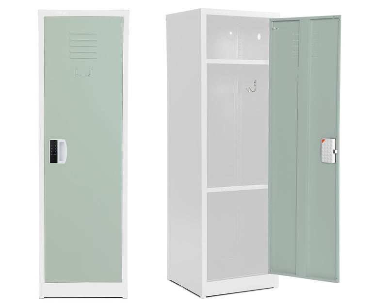 AdirOffice 48"H Single Tier Misty Green Storage Locker (ADI629-01-MGRN-DL)