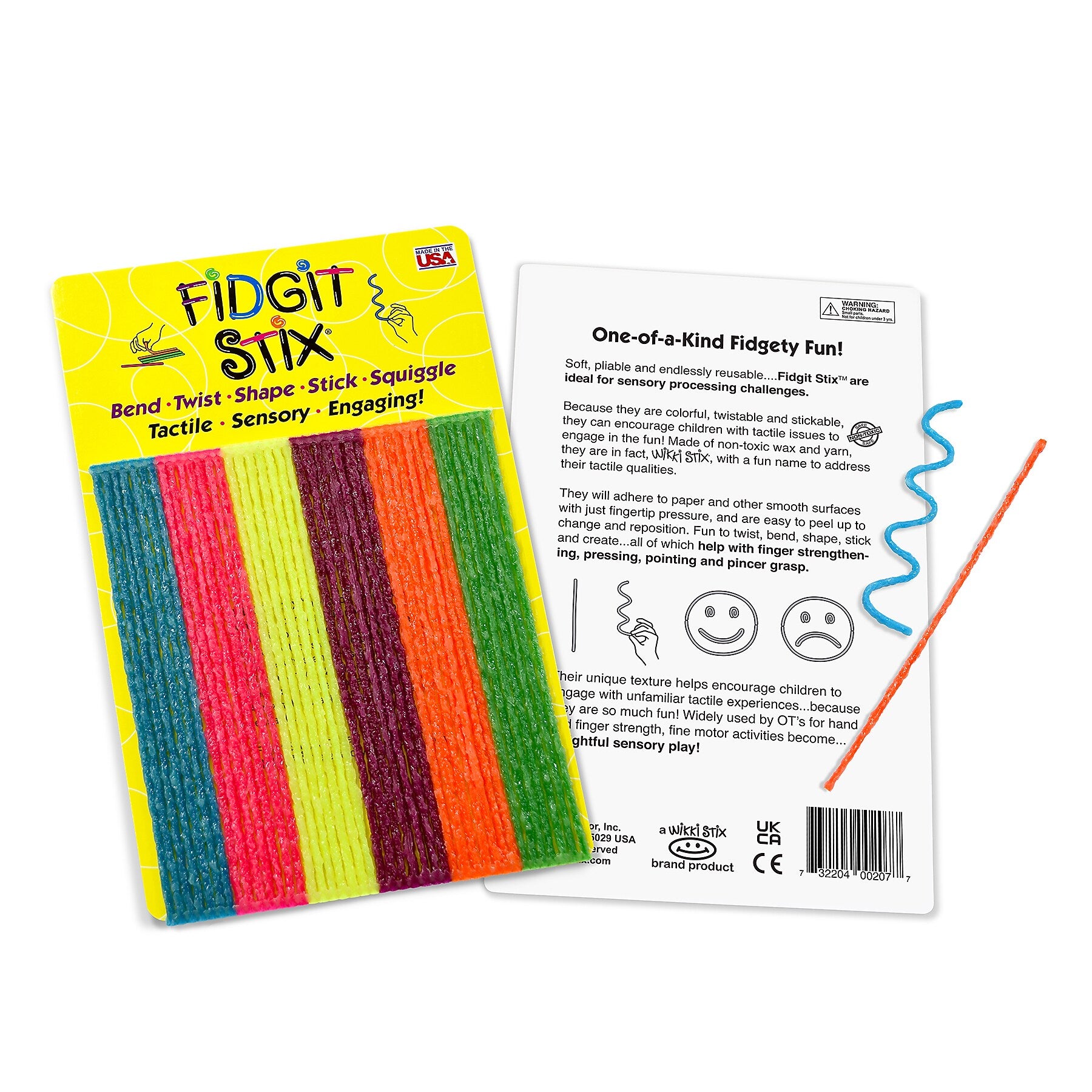 Wikki Stix Fidgit Stix, 42/Pack, 3 Packs/Bundle (WKX207-3)