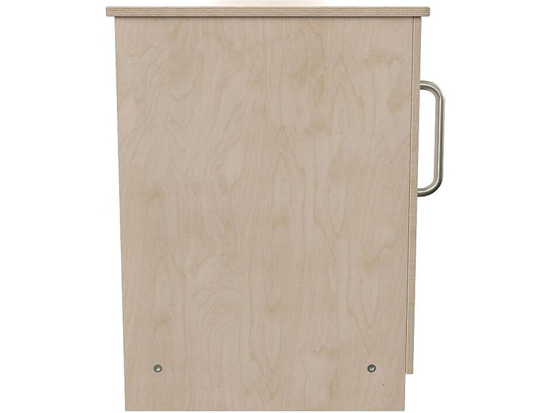 Flash Furniture Bright Beginnings Children's Kitchen Refrigerator with Integrated Storage (MK-ME03508-GG)