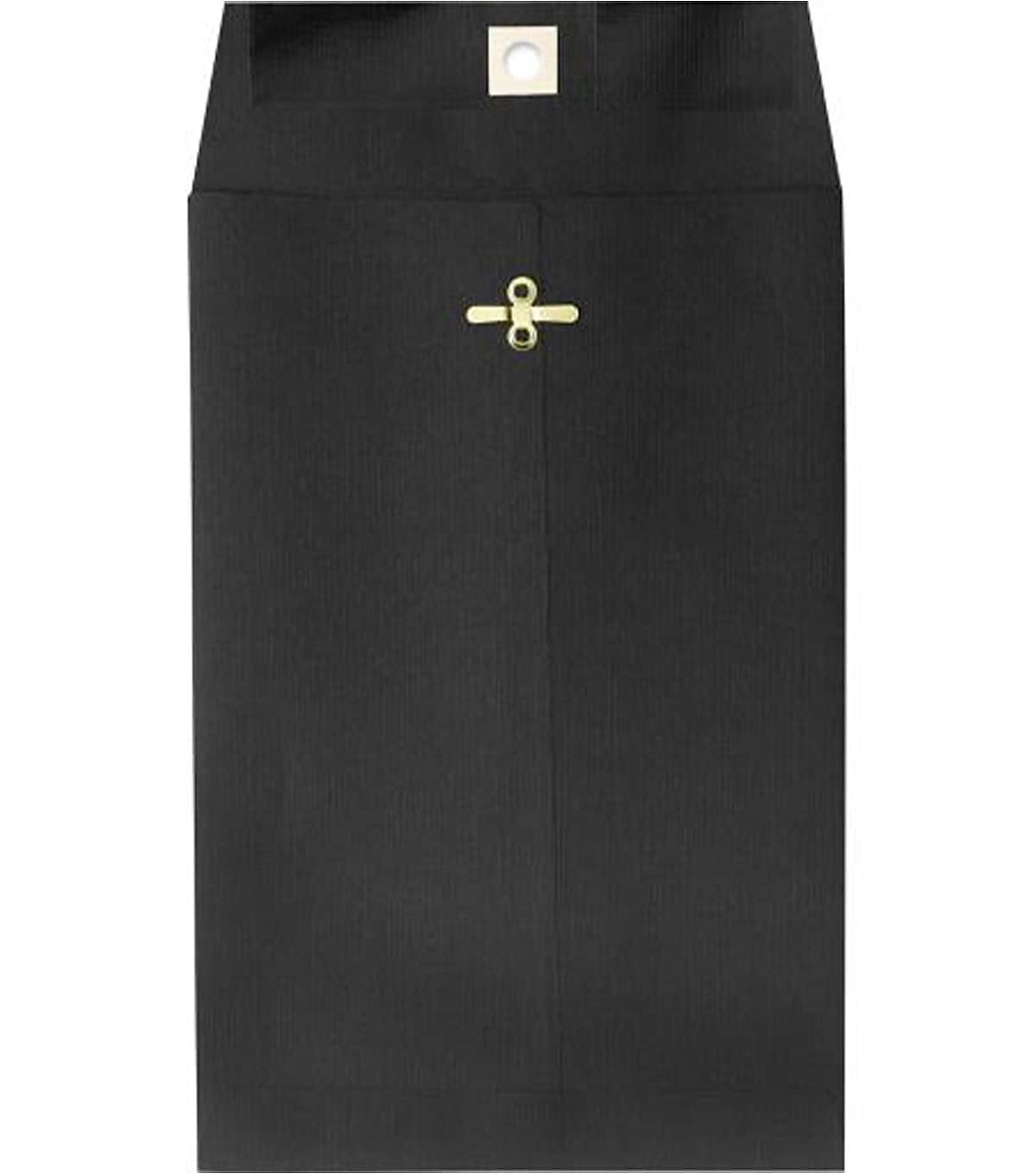 LUX 6" x 9" Open End Clasp Envelopes, Midnight Black, 100/Pack (87915-50)