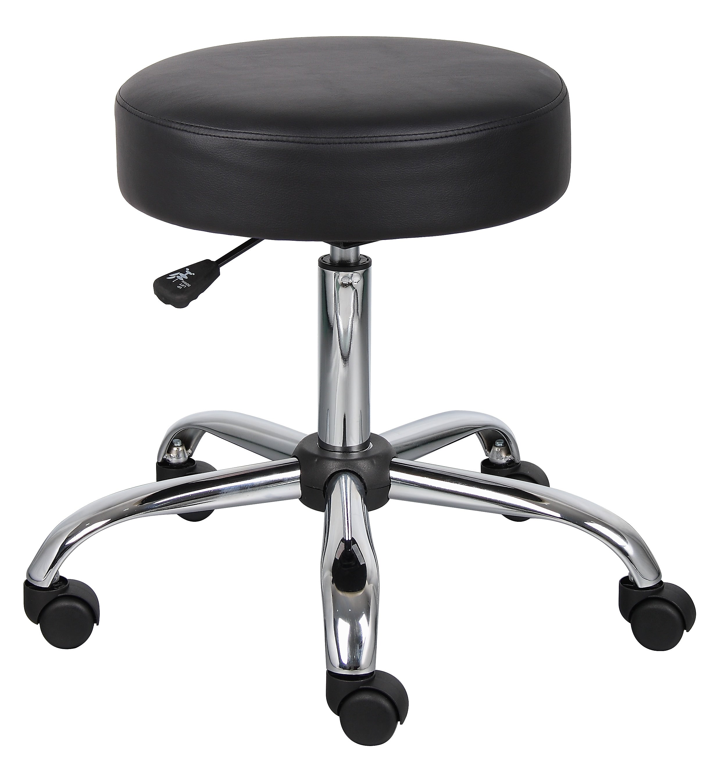 Boss Be Well Armless Medical Spa Professional Stool, Black (B240-BK)