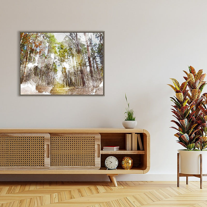 Amanti Art Forest Road I by Chamira Young Framed Canvas Wall Art Print, 42" x 32" (A42677748004)
