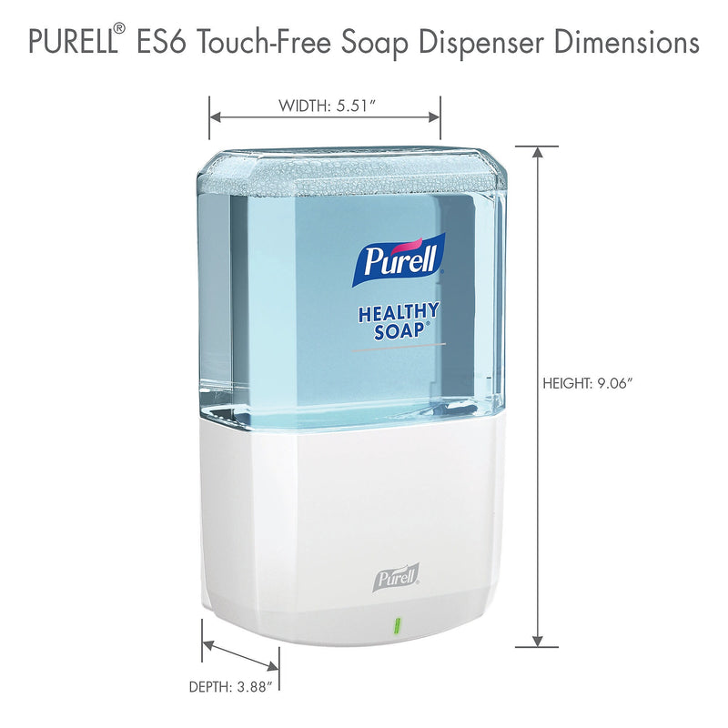 PURELL HEALTHY SOAP ES6 Automatic Wall Mounted Hand Soap Dispenser, White (6430-01)
