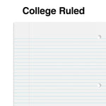 Staples 1-Subject Notebook, 8" x 10.5", College Ruled, 70 Sheets, Black, 3/Pack (ST58373C)