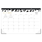2025-2026 Blue Sky Ashley G Leopard 11" x 17" Academic Monthly Desk Pad Calendar, Black/White (149048-A26)