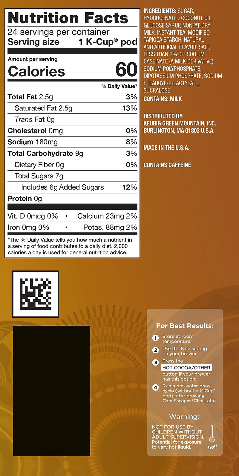 Cafe Escapes Caramel Coffee Keurig® K-Cup® Pods, Light Roast, 24/Box (GMT6813)