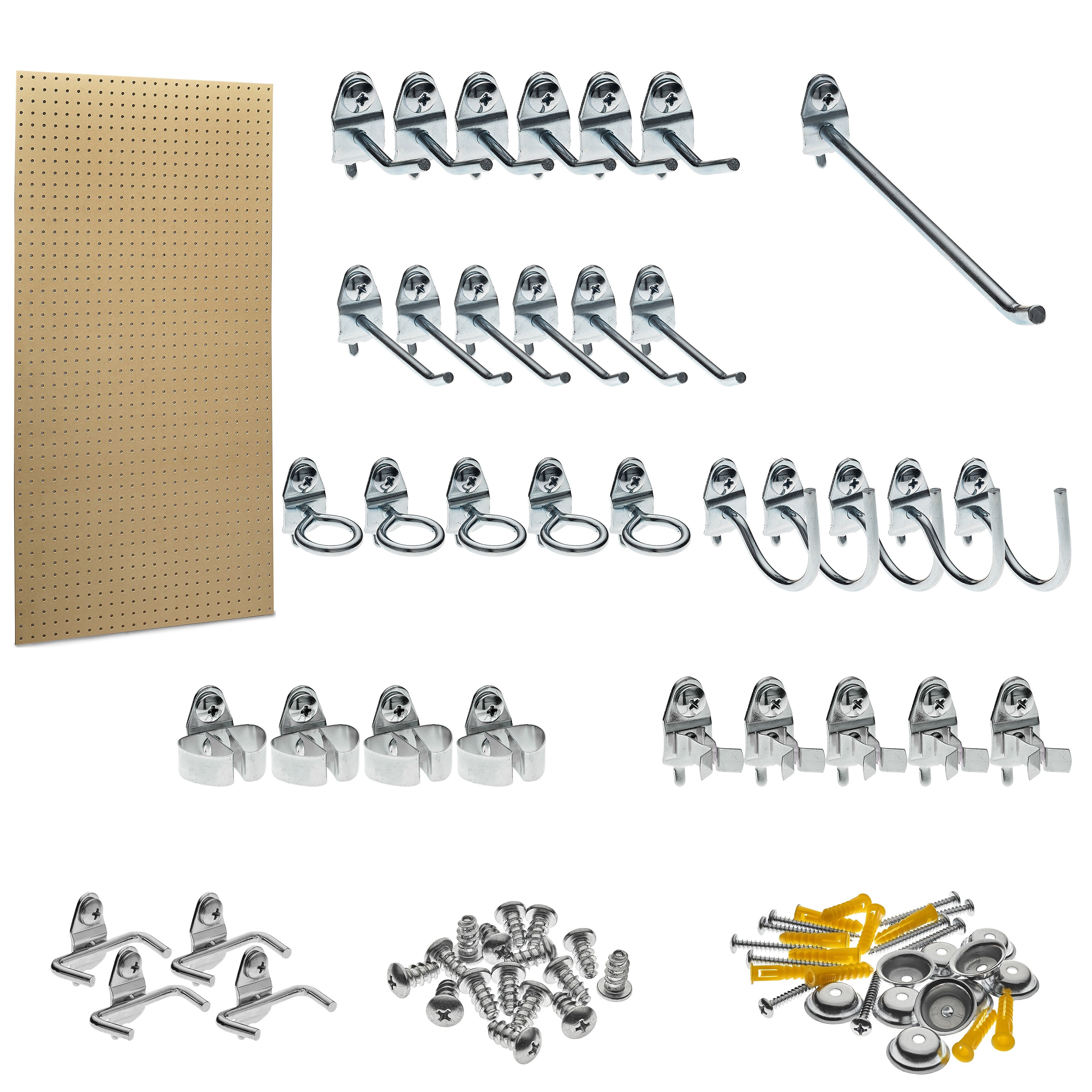 Triton Products Heavy Duty Hardboard Round Hole Pegboard with 36 pc. DuraHook Assortment (TPB-36NH-Kit)