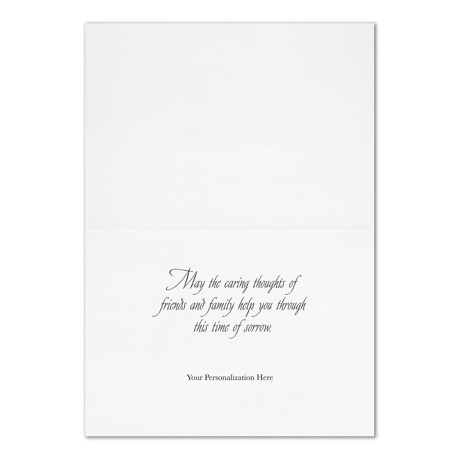 "Ivory Rose" Sympathy Card w/ Gold Lined White Envelope, 100/BX