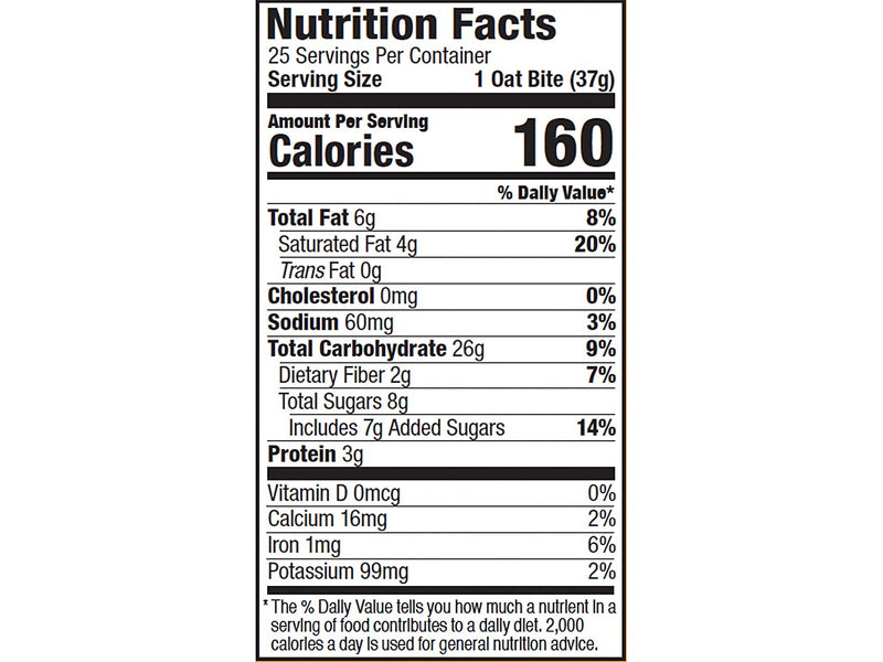 Bobo's Gluten-Free Peanut Butter Chocolate Chip Oat Bite, 32.5 oz., 25 Bars/Box (127-75-D)