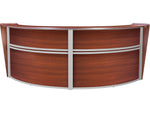 Regency Marque 124.5"W Curved Reception Desk Workstation, Cherry (77292CH)