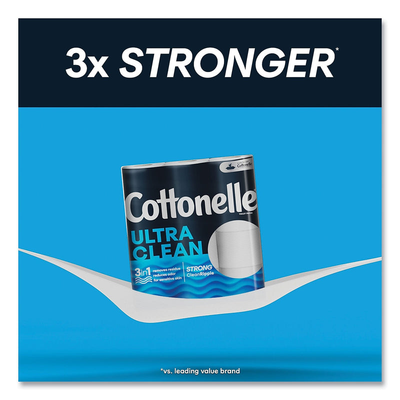 Cottonelle Ultra CleanCare Toilet Paper, 1-Ply, White, 284 Sheets/Roll, 48 Rolls/Carton (KCM55489)