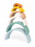 Janod Sweet Cocoon Pull-Along Rainbow Turtle, Multicolored (J04405)
