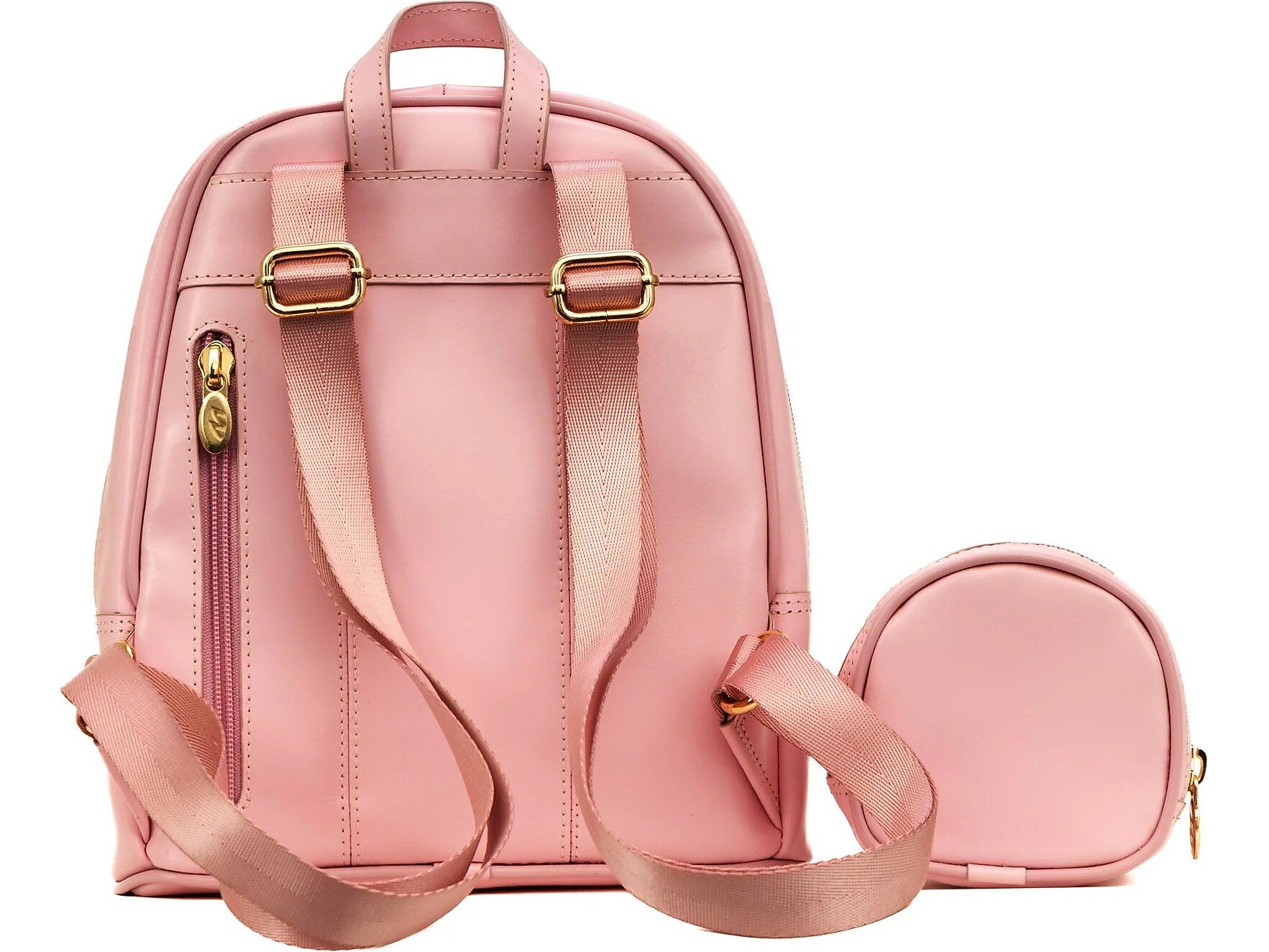 McKlein ACADIA 2-Piece Leather Backpack Set, Small, Pink (99719)