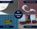 M+A Matting WaterHog Max Herringbone Classic Mat, Universal Cleated, 2' x 3', Black Smoke (22407023070)