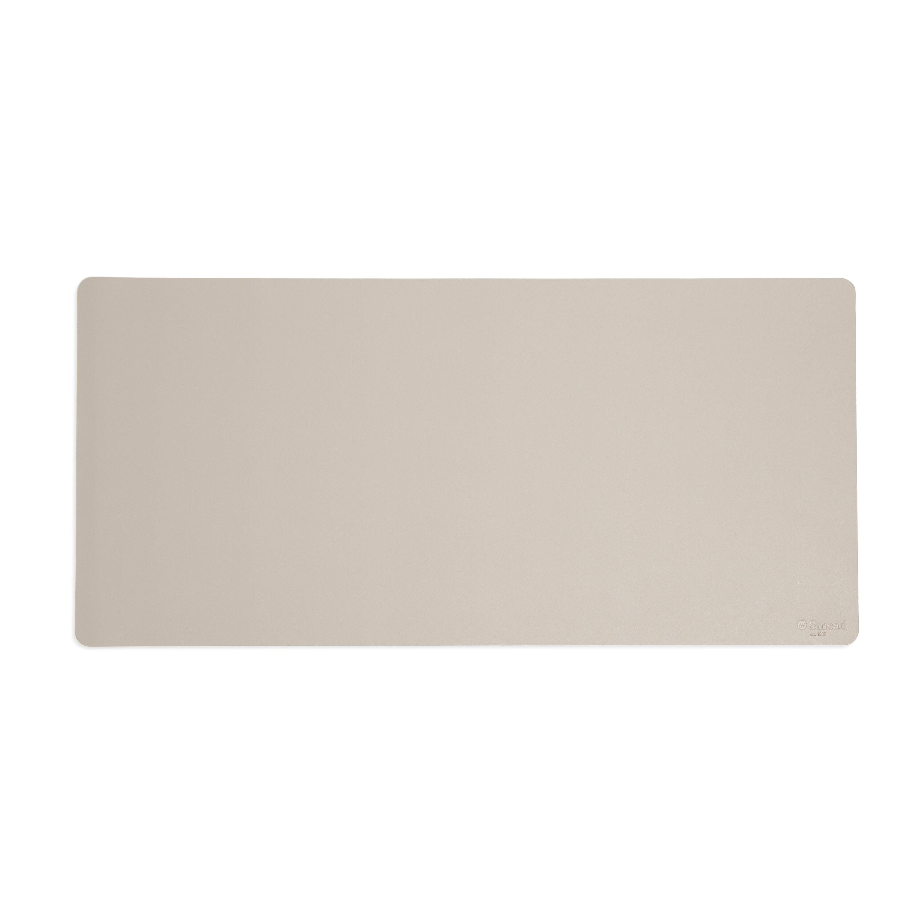 Smead Large Vegan Leather Anti-Slip Desk Pad, 36" x 17", Sandstone (64826)