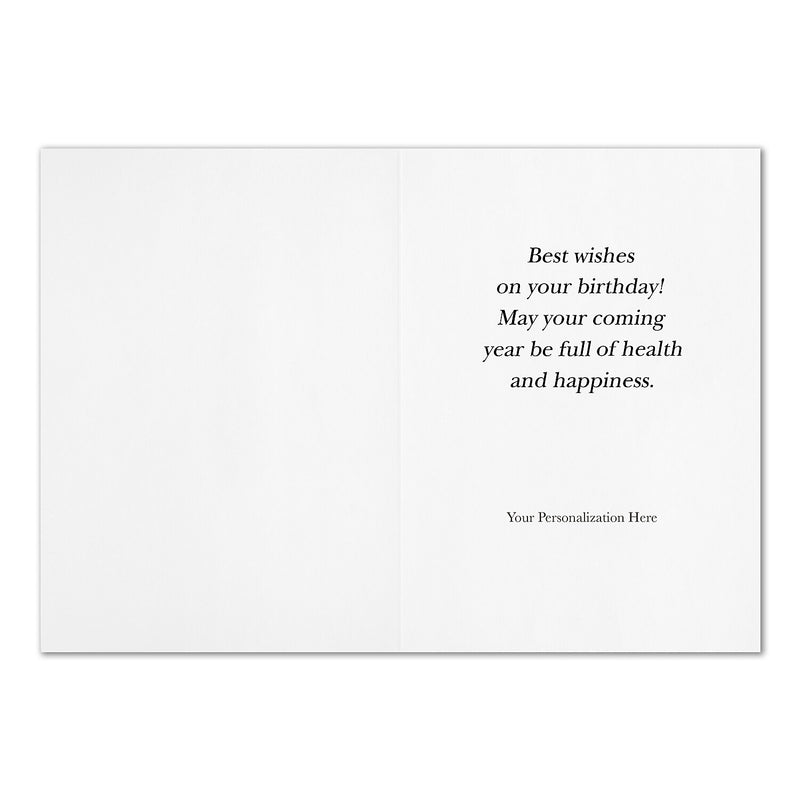 "Perfect Birthday" Card w/ Silver Lined White Envelope, 100/BX