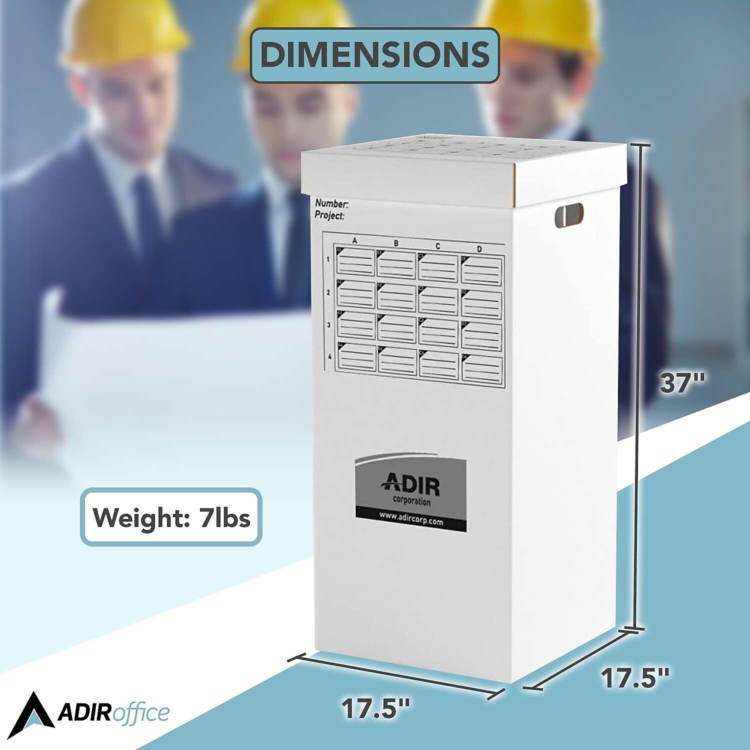 AdirOffice Paperboard File Cart, White (623-KIT1)