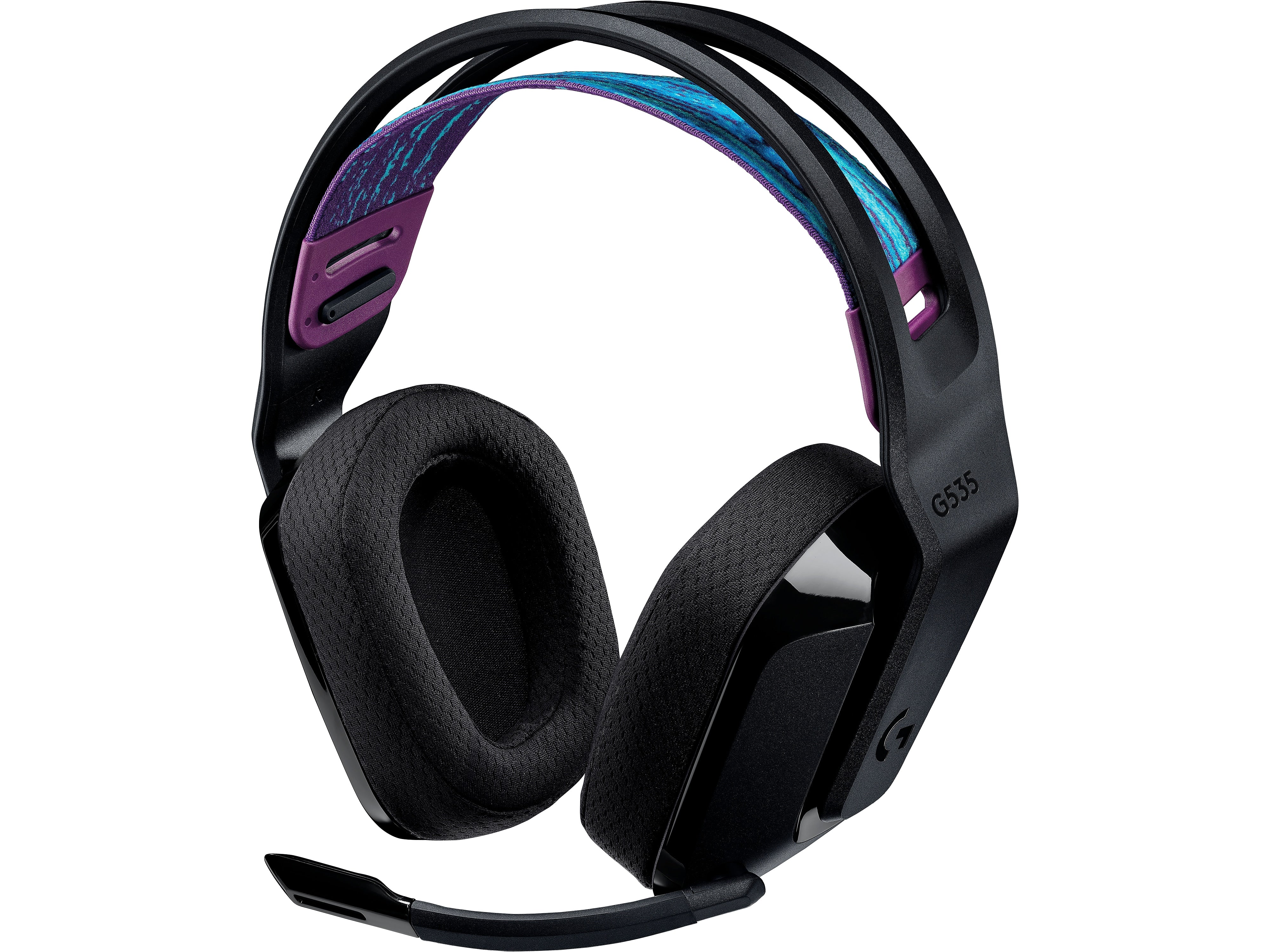 Logitech G535 Wireless Stereo Over-the-Ear Gaming Headset, Black (981-000971)