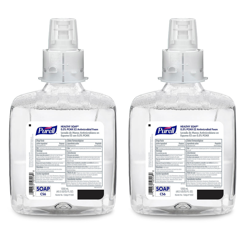 PURELL HEALTHY SOAP Foaming Hand Soap Refill for CS6 Dispenser, 1200 ml, 2/Carton (6582-02)