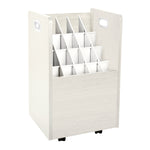 AdirOffice 20-Slot Mobile Roll File, 24.75"H x 15.25"W x 13.25"D, White (624-WHI-KIT1)