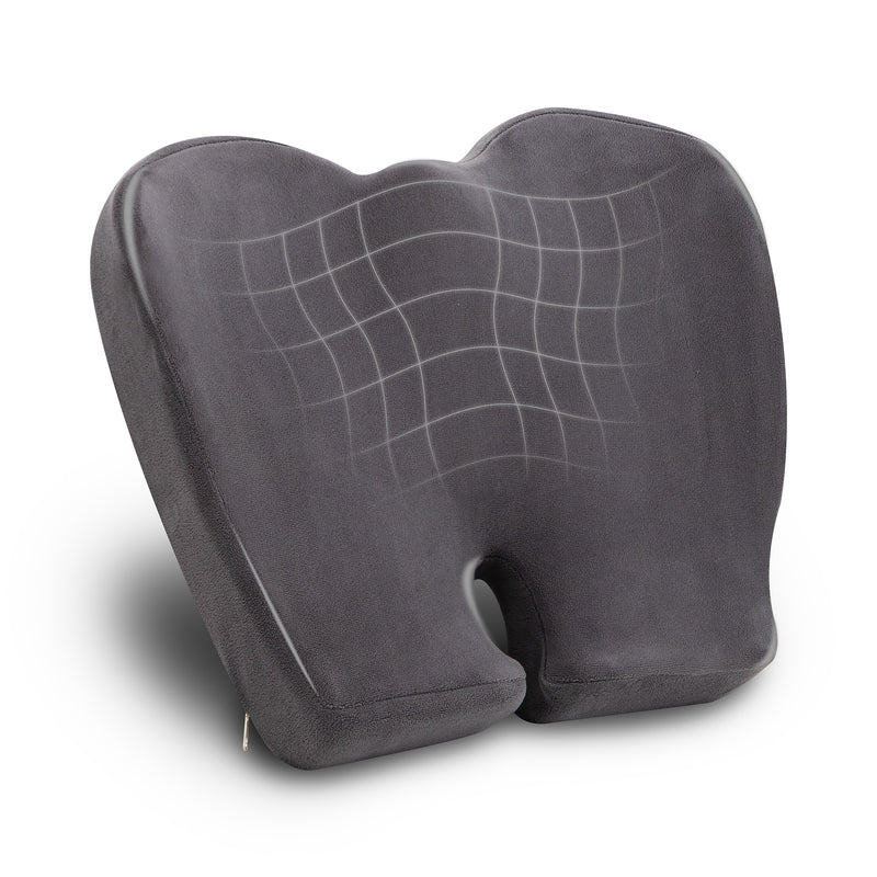 Mind Reader Memory Foam Office Chair Ergonomic Orthopedic Cushion, Gray (ORTHOCUSH-GRY)