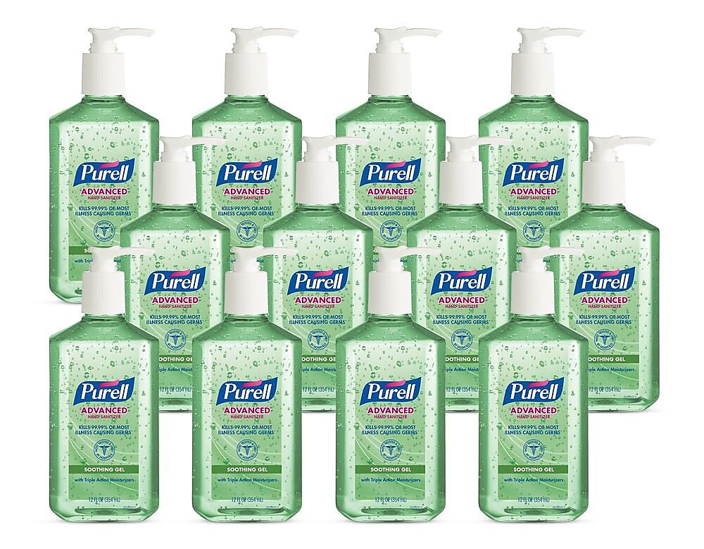 PURELL Advanced 70% Alcohol Gel Hand Sanitizer, Fresh Scent, 12 oz., 12/Carton (3639-12CT)