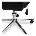 Alera Fixed Arm Leather Task Chair, Black (ALEWS4116)