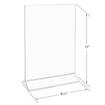 Staples Sign Holder, 8.5" x 11", Clear Acrylic, 10/Carton (ST62658)