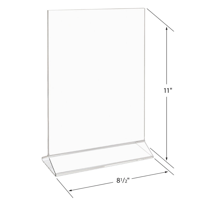 Staples Sign Holder, 8.5" x 11", Clear Acrylic, 10/Carton (ST62658)