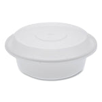 Pactiv Evergreen Newspring VERSAtainer Microwavable Containers, Round, 16 oz, 6 x 6 x 1.5, White/Clear, Plastic, 150/Carton