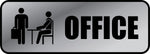 Cosco OFFICE Sign, 9" x 3", Black, 3/Set (098209PK3)